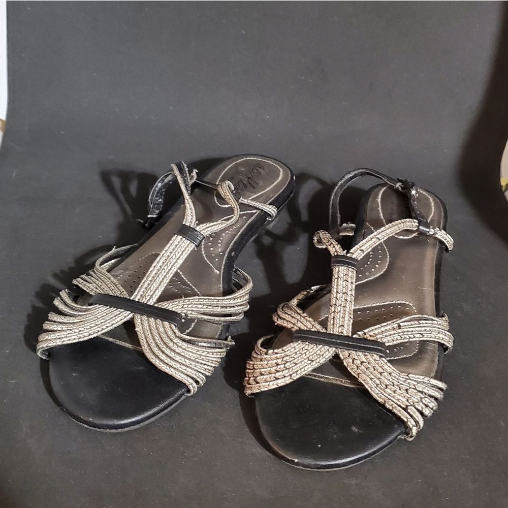 Dexflex by Dexter Silver & Black Sandals (8)